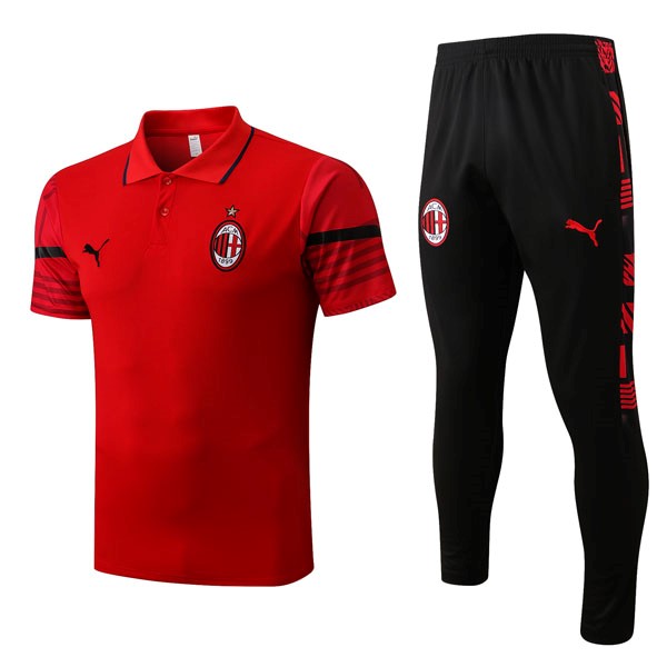 Polo AC Milan Set Completo 22/23 Rosso